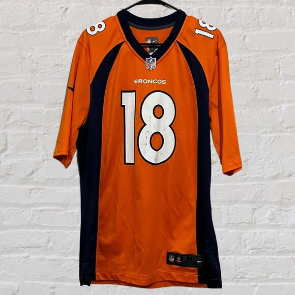 Nike On the Field Denver Broncos #18 Peyton‎ Manning Jersey Men’s Sz Medium - Picture 2 of 4